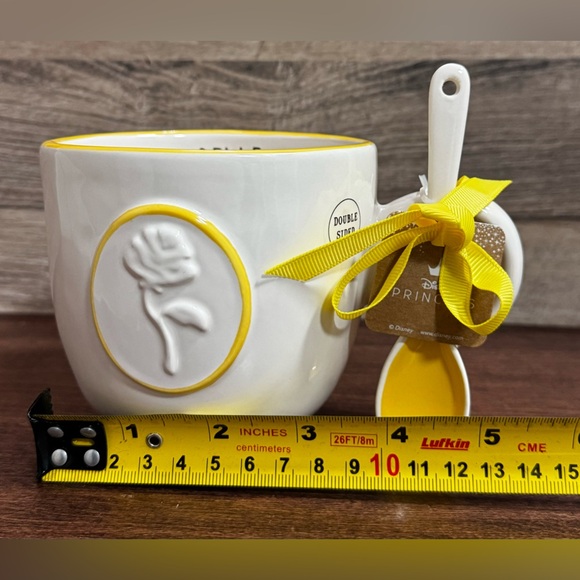 Rae Dunn Disney Beauty And The Beast BELLA Double Side Mug with Spoon 🥄 … - Picture 11 of 11